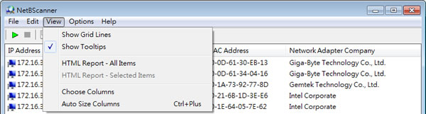 NetBScanner 掃描 IP 區段內所有的電腦(免安裝) NetBScanner 掃描 IP 區段內所有的電腦(免安裝)