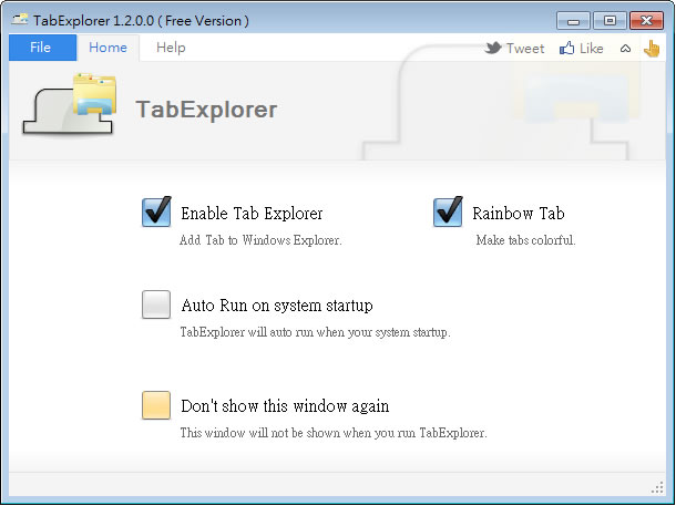 TabExplorer 替檔案總管加上分類索引標籤 TabExplorer 替檔案總管加上分類索引標籤