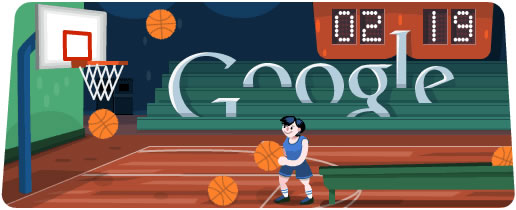 Google 搜尋首頁 - 奧運投籃遊戲