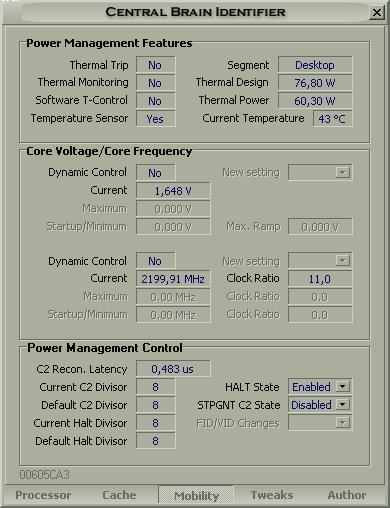 「Central Brain Identifier」AMD CPU 的檢測工具 「Central Brain Identifier」AMD CPU 的檢測工具