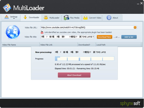 MultiLoader - Youtube 影片下載和轉換工具 MultiLoader - Youtube 影片下載和轉換工具
