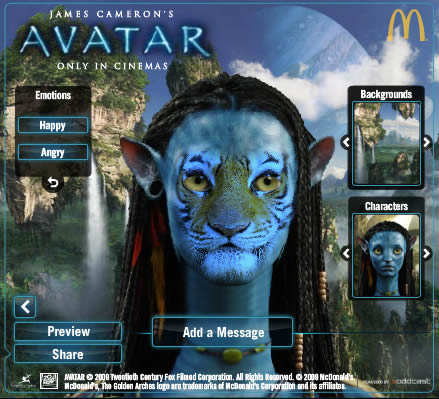 阿凡達Avatar 變臉器,變身成為納美人! 阿凡達Avatar 變臉器,變身成為納美人!