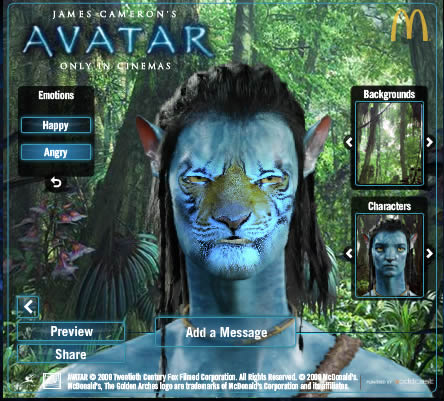 阿凡達Avatar 變臉器,變身成為納美人! 阿凡達Avatar 變臉器,變身成為納美人!