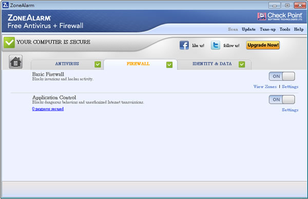 ZoneAlarm Free Antivirus + Firewall 防毒+防火牆二合一免費軟體