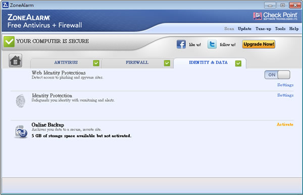 ZoneAlarm Free Antivirus + Firewall 防毒+防火牆二合一免費軟體