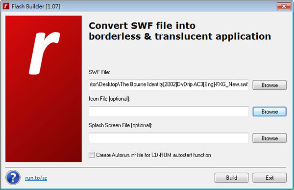 Flash Builder 將 swf 轉exe執行檔