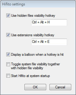 Hifito 快速切換來顯示系統隱藏檔案與檔案副檔名