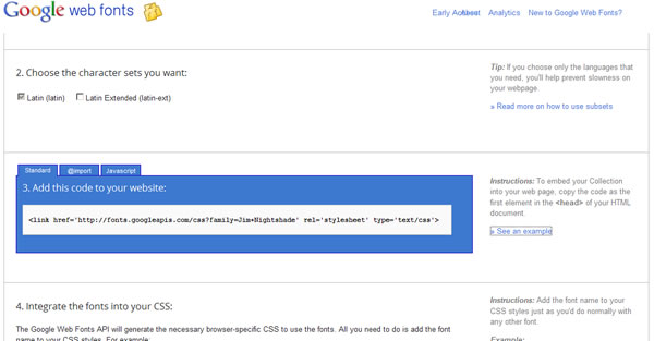 Google web fonts 由 Google 所提供的網頁字型應用服務