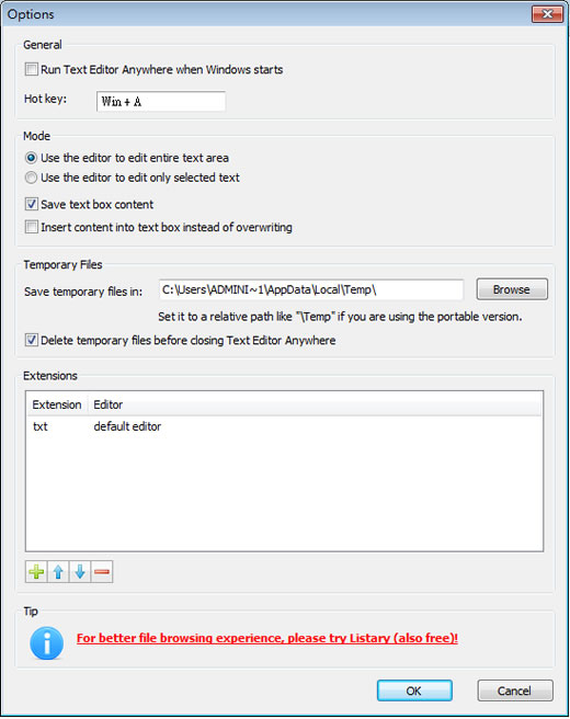 Text Editor Anywhere 隨時可利用記事本來編輯文件(免安裝)