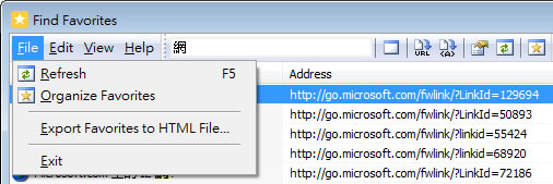 Find Favorites 利用關鍵字搜尋「我的最愛」 Find Favorites 利用關鍵字搜尋「我的最愛」