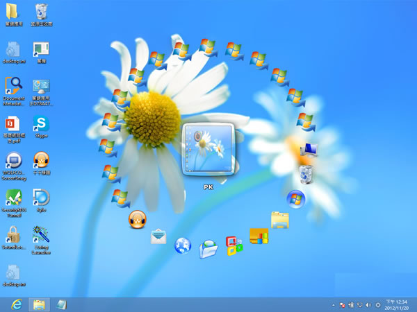 Eusing Launcher 讓桌面的圖示捷徑能有不同的排列方式 Eusing Launcher 讓桌面的圖示捷徑能有不同的排列方式