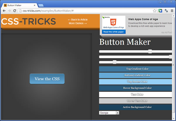CSS-TRICKS Button Maker 按鈕 CSS 線上產生器