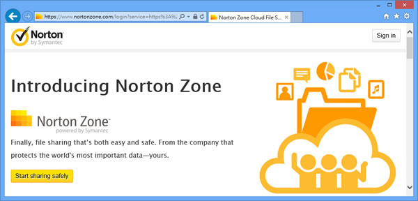 Norton Zone Cloud Sharing - Norton 所推出免費的雲端硬碟