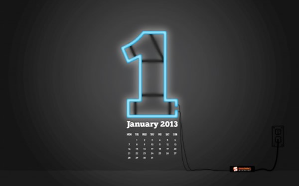 20款 2013年 1月份月曆桌布供你挑選 20款 2013年 1月份月曆桌布供你挑選