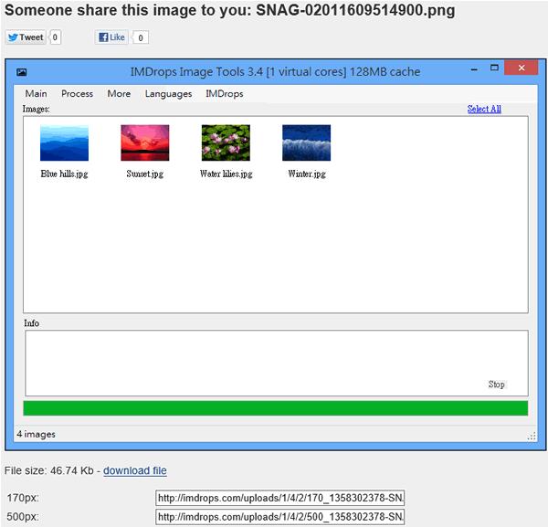 IMDrops Image Tools 圖像編輯與線上分享工具