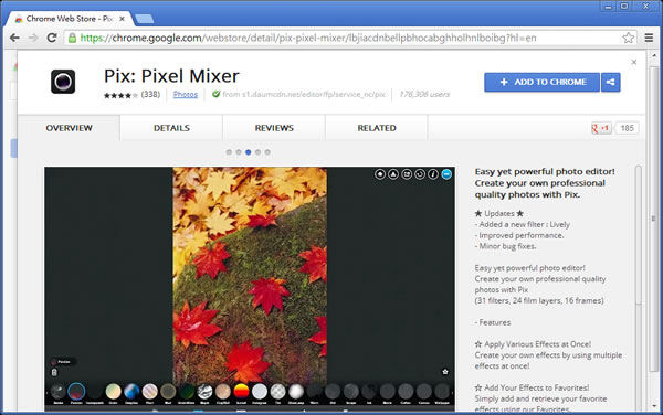 Pixel Mixer 替圖片加入特效 - Chrome 瀏覽器擴充功能 Pixel Mixer 替圖片加入特效 - Chrome 瀏覽器擴充功能