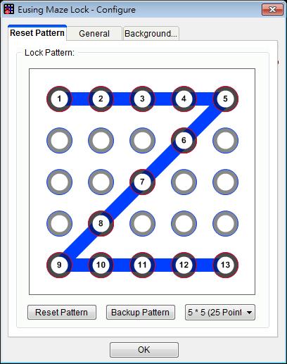 Eusing Maze Lock 利用圖形解開電腦螢幕鎖定