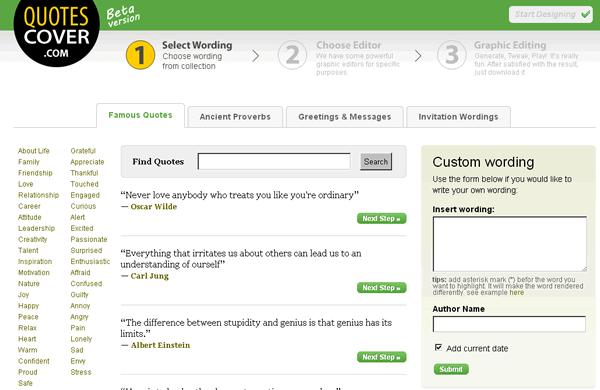 QuotesCover 線上製作 Facebook 和 Google+ 的封面照片 QuotesCover 線上製作 Facebook 和 Google+ 的封面照片