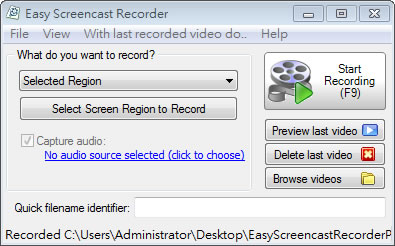 Easy Screencast Recorder 免費桌面錄影工具(免安裝) Easy Screencast Recorder 免費桌面錄影工具(免安裝)