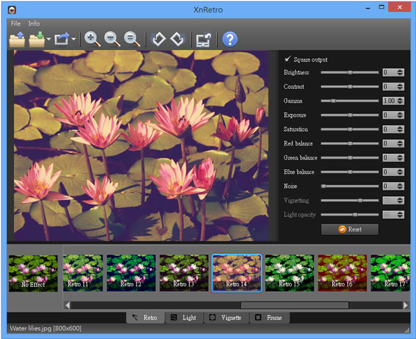 XnRetro 具有多種圖片後製效果的免費應用軟體
