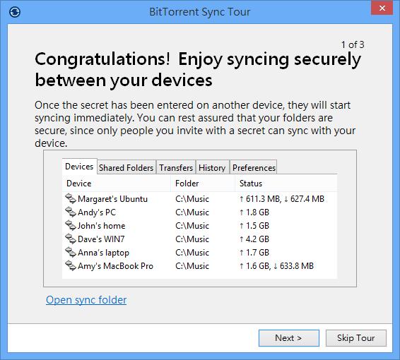 BitTorrent Sync 利用 P2P 技術,將別人電腦內的檔案同步到自己電腦 BitTorrent Sync 利用 P2P 技術,將別人電腦內的檔案同步到自己電腦