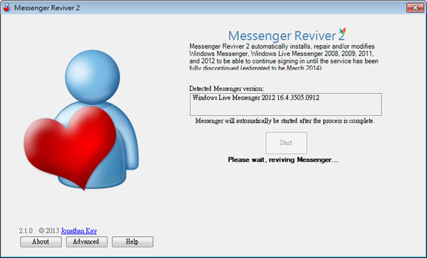 Messenger Reviver 2 讓你繼續使用 Windows Live Messenger,免升級到 Skype(免安裝) Messenger Reviver 2 讓你繼續使用 Windows Live Messenger,免升級到 Skype(免安裝)