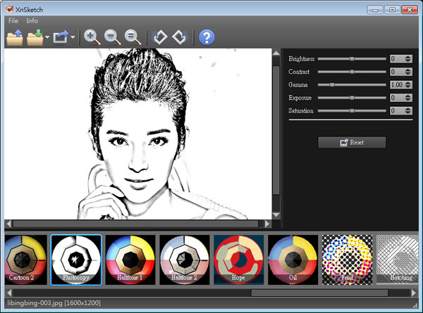 XnSketch 將相片轉成漫畫、素描等風格 XnSketch 將相片轉成漫畫、素描等風格