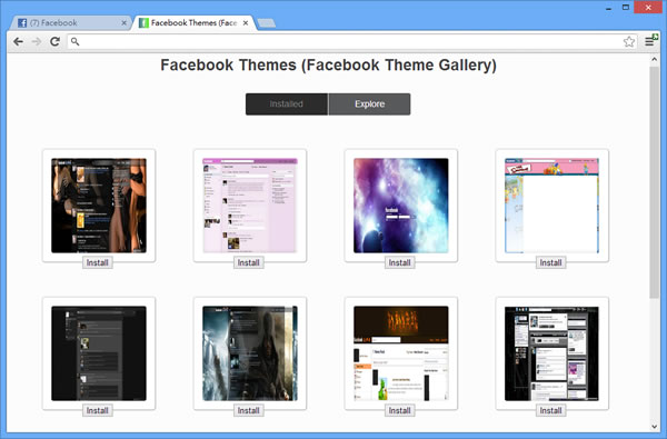 Facebook Themes 更換 Facebook 背景主題  - Chrome 瀏覽器擴充功能