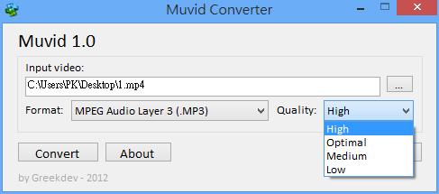 Muvid Video Converter 從影片中擷取聲音轉存成MP3音樂檔(免安裝)