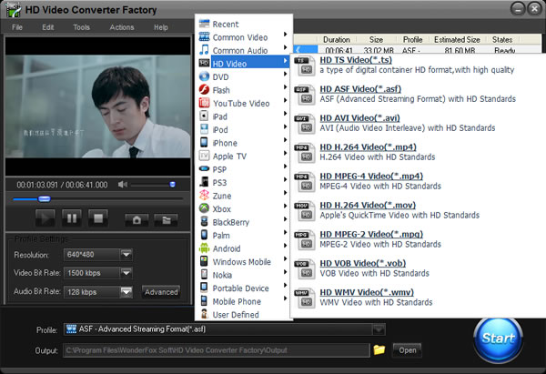 HD Video Converter Factory 影片格式轉換免費工具