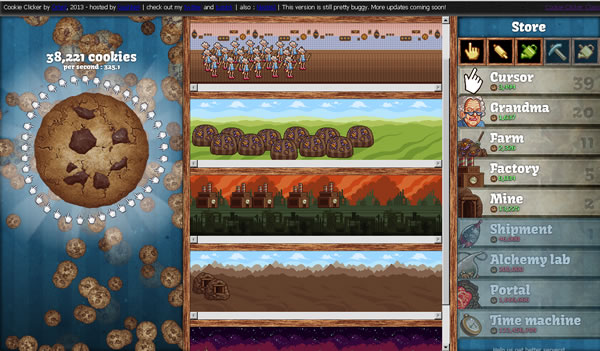 Cookie Clicker 餅乾製造網頁遊戲