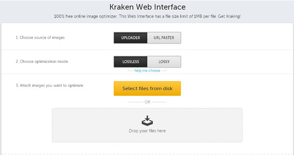 Kraken 批次圖片品質無損壓縮線上應用服務 Kraken 批次圖片品質無損壓縮線上應用服務