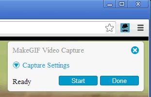 MakeGIF Video Capture 將正在瀏覽器播放的影片製作成 GIF 動畫 - 瀏覽器擴充功能