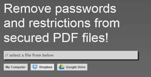 PDFUnlock 線上移除 PDF 檔案內的保全設定