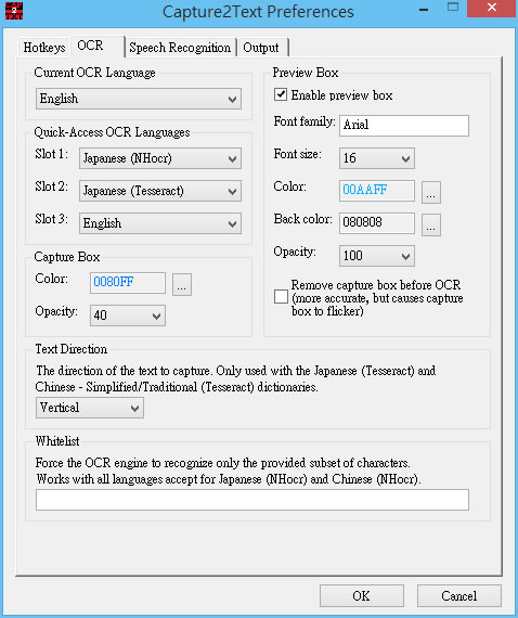 Capture2Text 快速辨識螢幕上任何位置的文字(OCR) Capture2Text 快速辨識螢幕上任何位置的文字(OCR)