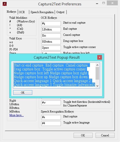 Capture2Text 快速辨識螢幕上任何位置的文字(OCR)